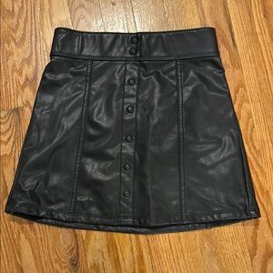 Abercrombie kids Black fake Leather Skirt for girls